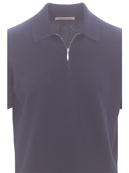 cotton polo with zip LA FILERIA | 5813718120598